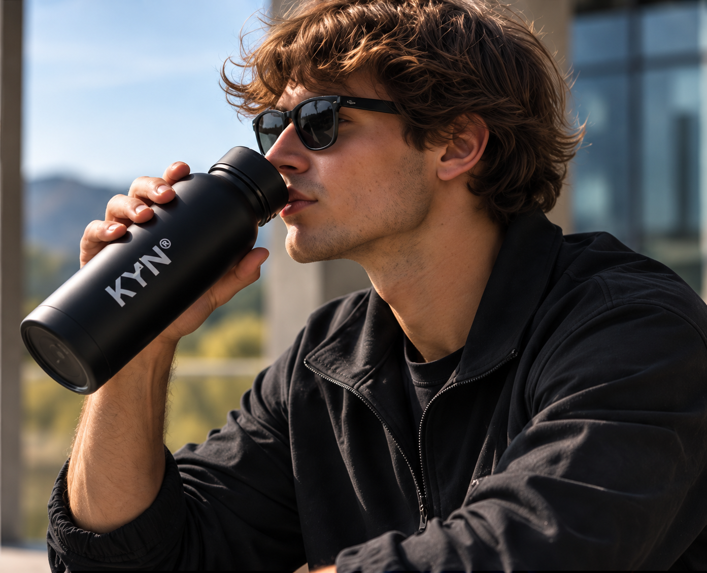 KYN Insulated Bottle — lifestyle view