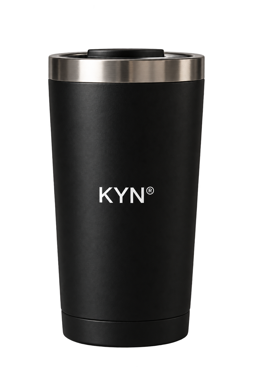 KYN Coffee Tumbler in black — isolated product view