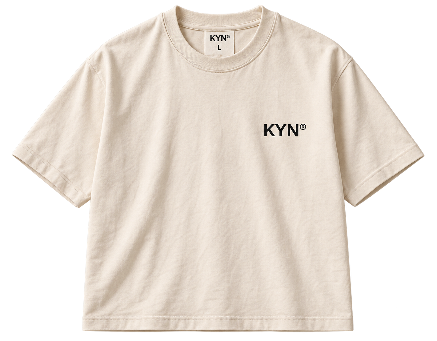 KYN Essential Tee in bone — isolated product view