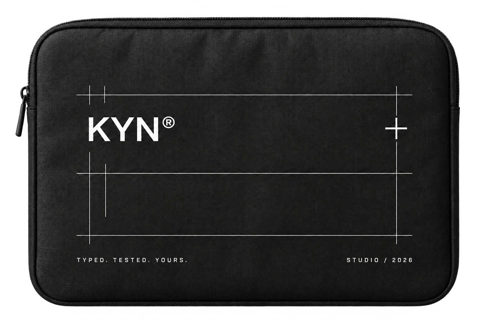 KYN Laptop Sleeve in black — isolated product view