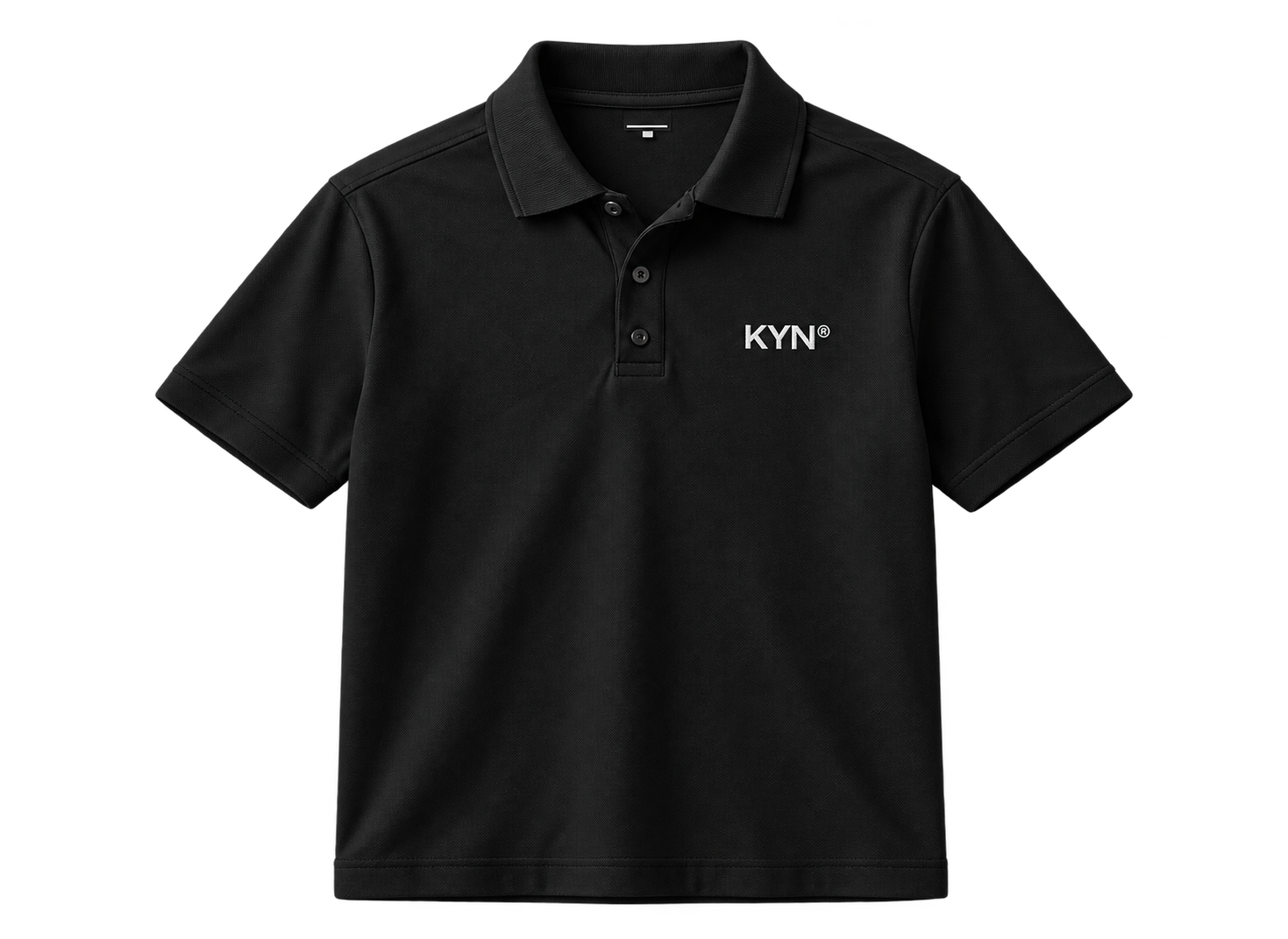 KYN Performance Polo in black — product view