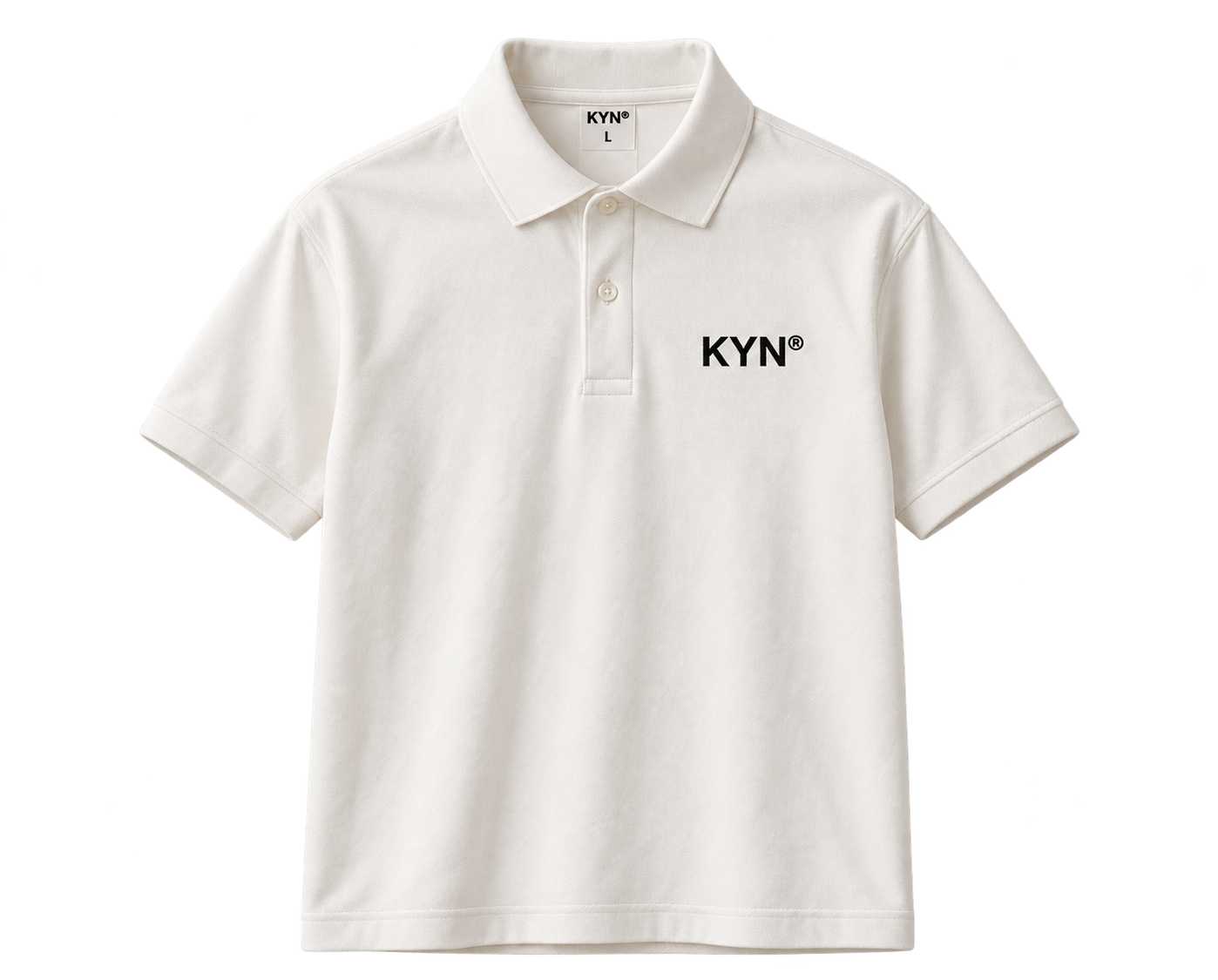 KYN Performance Polo — White in white — isolated product view