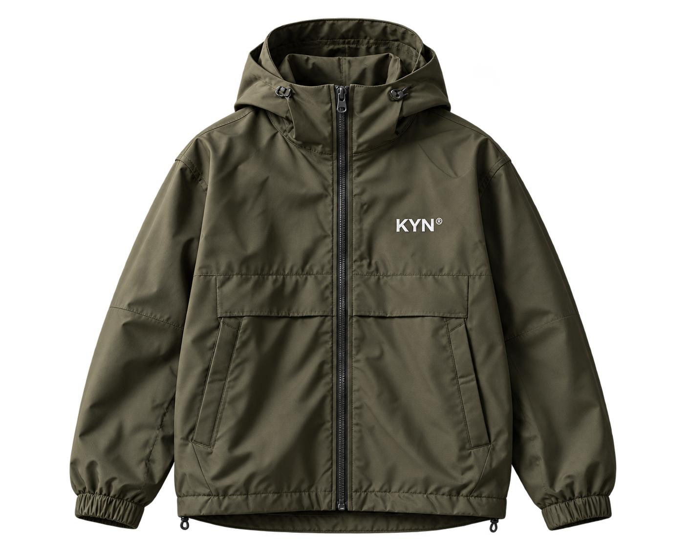 KYN Windbreaker in olive — product view